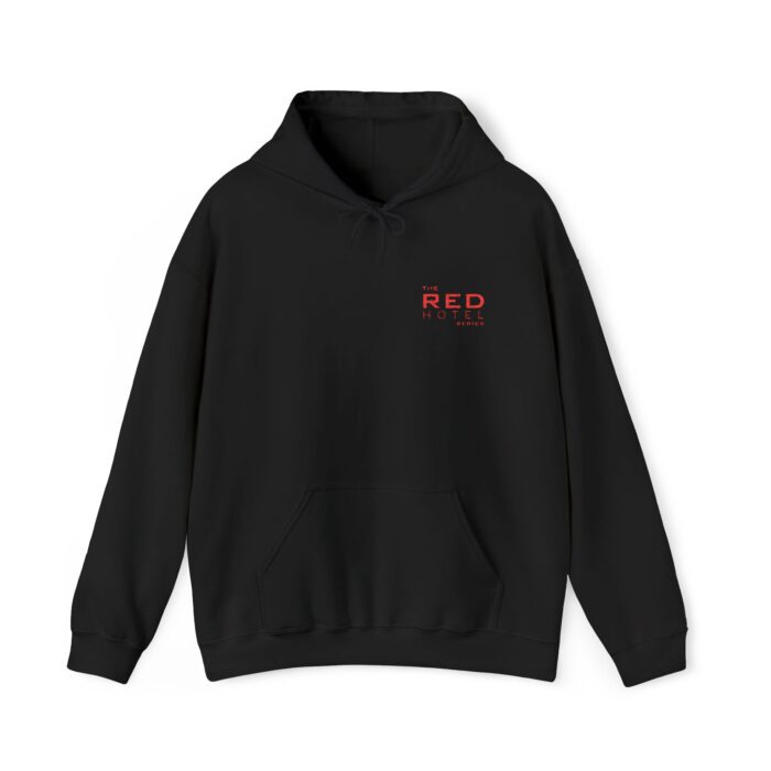 Red Hotel Embroidered Hooded Sweatshirt (Unisex) - Image 5